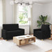 Bankstel 2 st Zwart Stof