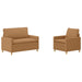 Bankstel 2 st Beige Stof