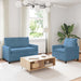 Bankstel 2 st Blauw Stof
