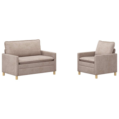 Bankstel 2 st Beige Polyester