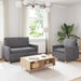 Bankstel 2 st Lichtgrijs Polyester