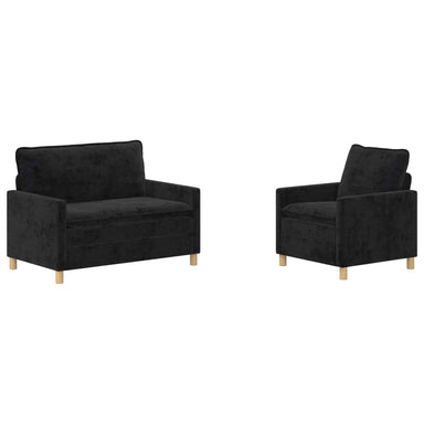 Bankstel 2 st Zwart Polyester