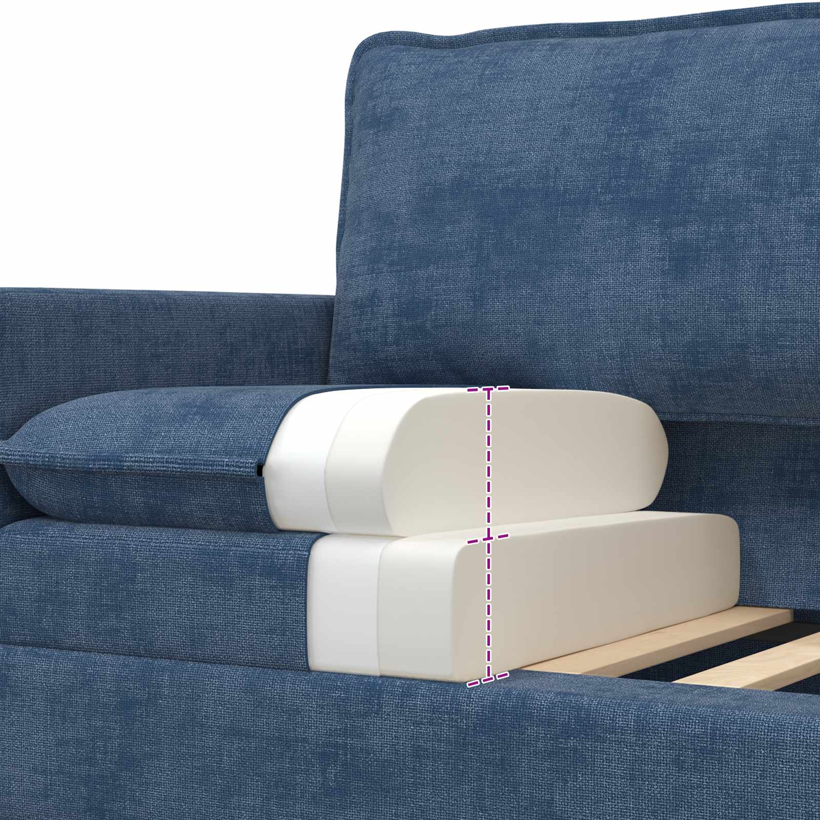 Bankstel 2 st Blauw Polyester