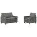 Bankstel 2 st Lichtgrijs Polyester
