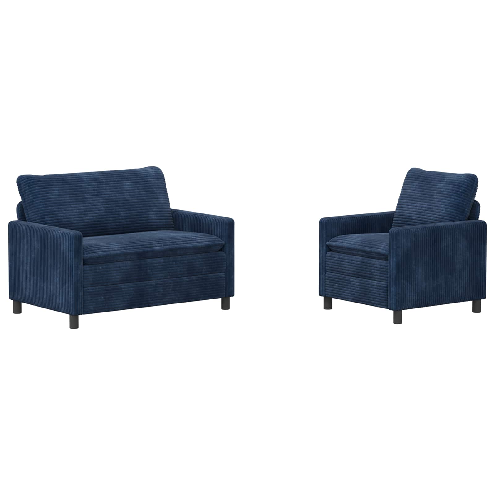 Bankstel 2 st Marineblauw Polyester