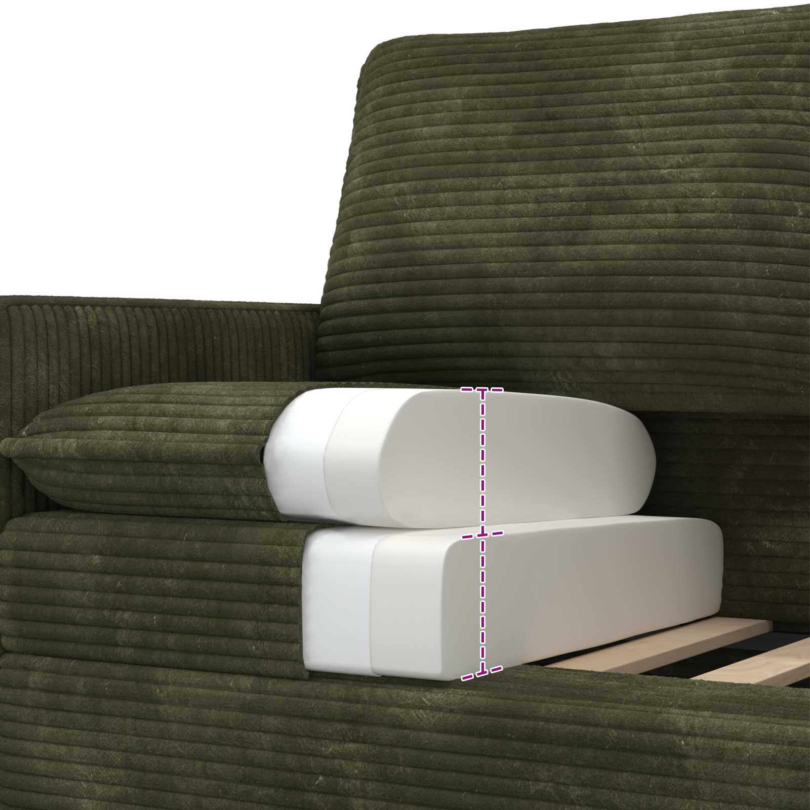 Bankstel 2 st Groen Polyester