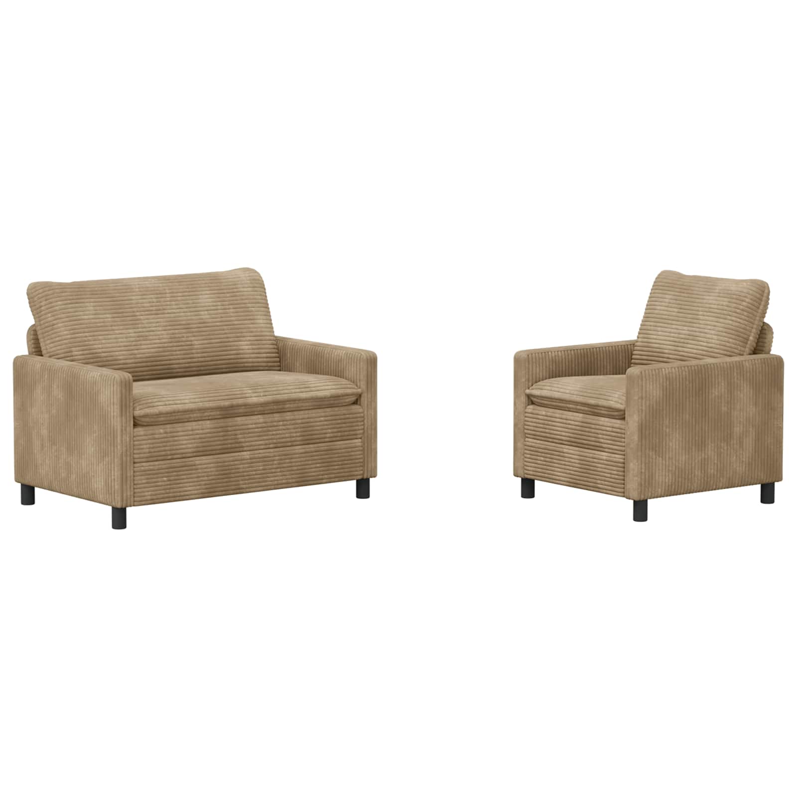 Bankstel 2 st Taupe Polyester