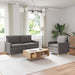 Bankstel 2 st Taupe Stof