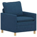 Bankstel 2 st Blauw Stof