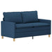Bankstel 2 st Blauw Stof