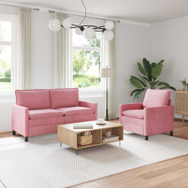 Bankstel 2 st Roze Fluweel