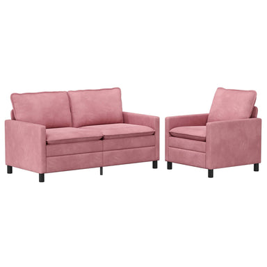Bankstel 2 st Roze Fluweel