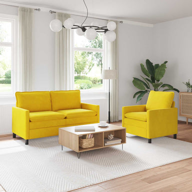 Bankstel 2 st Geel Fluweel