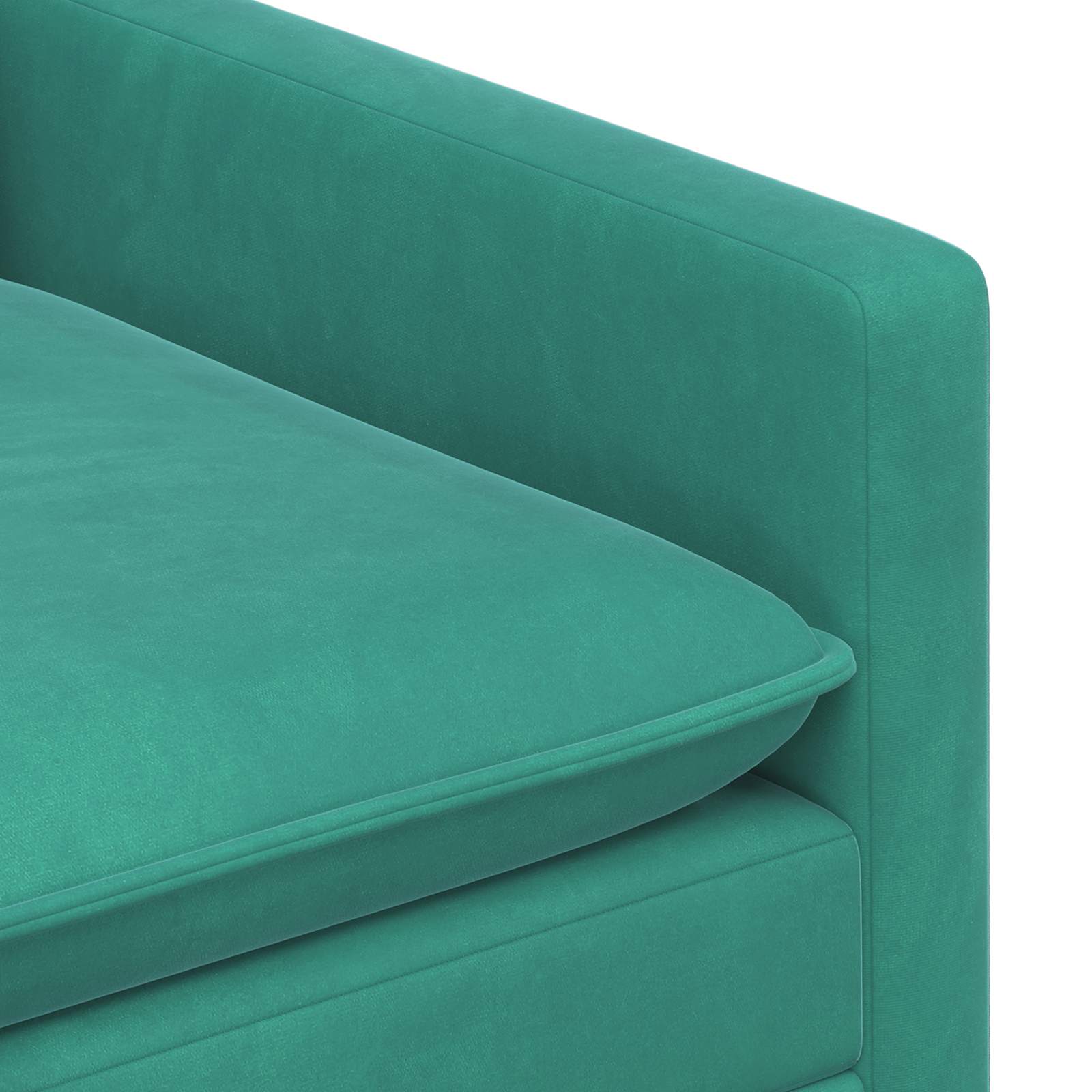 Bankstel 2 st Turquoise Fluweel