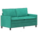Bankstel 2 st Turquoise Fluweel
