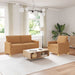 Bankstel 2 st Beige Stof
