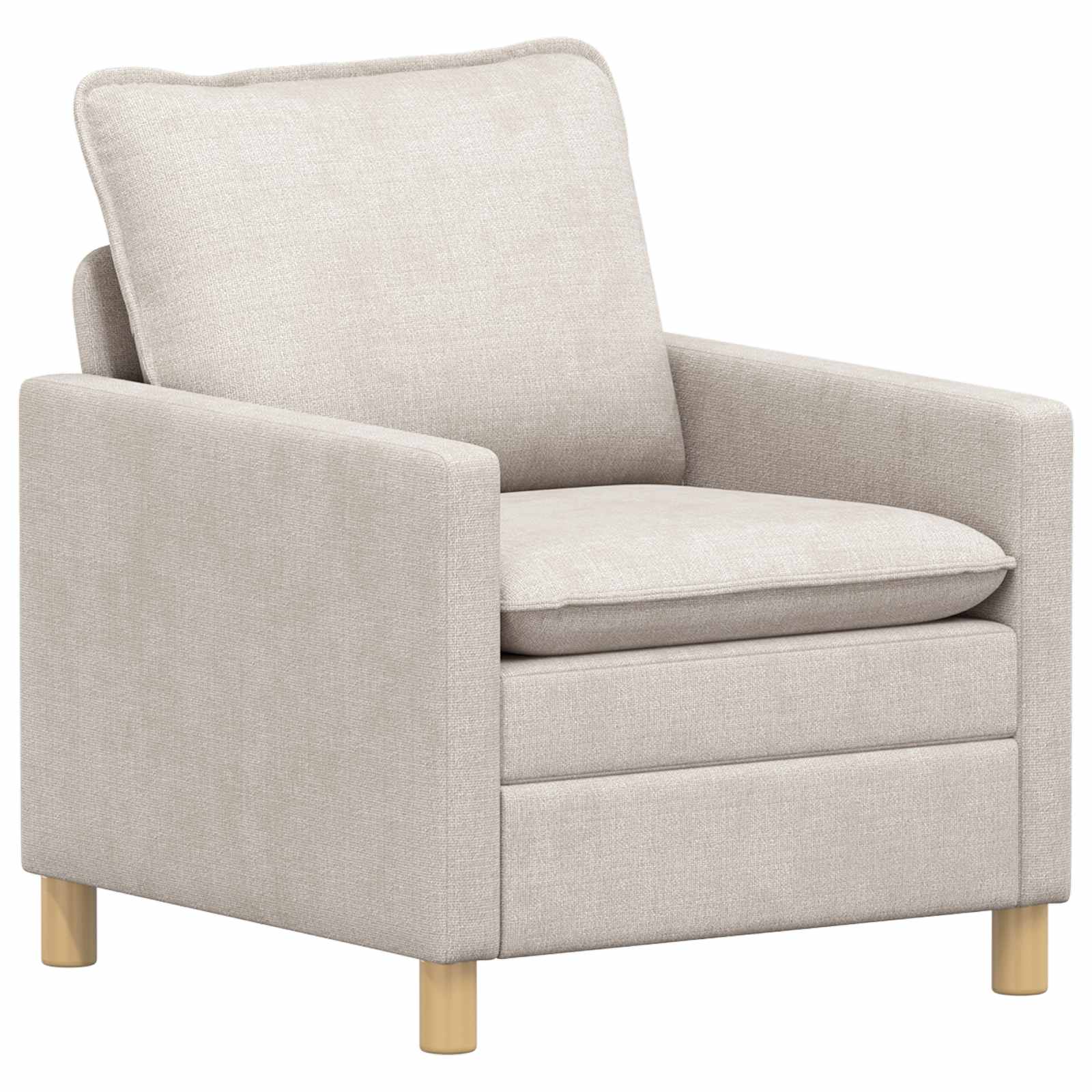 Bankstel 2 st Crèmekleurig Polyester