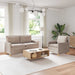 Bankstel 2 st Beige Polyester