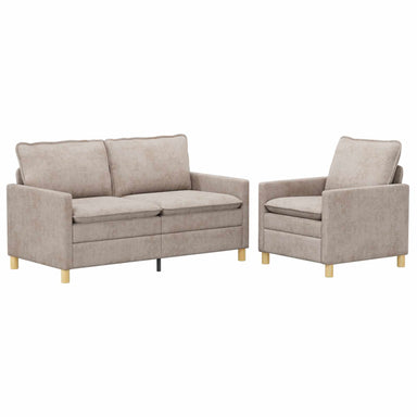 Bankstel 2 st Beige Polyester