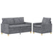 Bankstel 2 st Lichtgrijs Polyester