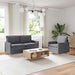Bankstel 2 st Donkergrijs Polyester
