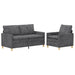 Bankstel 2 st Donkergrijs Polyester