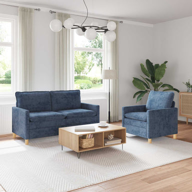 Bankstel 2 st Blauw Polyester