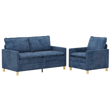 Bankstel 2 st Blauw Polyester