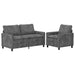 Bankstel 2 st Lichtgrijs Polyester