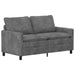 Bankstel 2 st Lichtgrijs Polyester