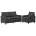 Bankstel 2 st Donkergrijs Polyester