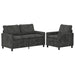 Bankstel 2 st Antracietkleurig Polyester