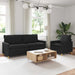 Bankstel 2 st Zwart Stof