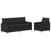 Bankstel 2 st Zwart Stof