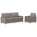 Bankstel 2 st Taupe Stof