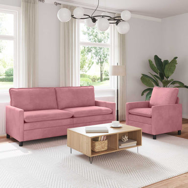 Bankstel 2 st Roze Fluweel