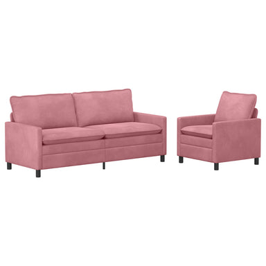 Bankstel 2 st Roze Fluweel