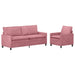 Bankstel 2 st Roze Fluweel
