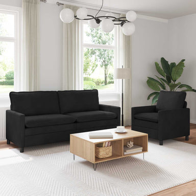 Bankstel 2 st Zwart Fluweel