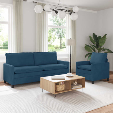 Bankstel 2 st Blauw Fluweel