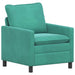 Bankstel 2 st Turquoise Fluweel
