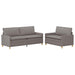 Bankstel 2 st Taupe Stof