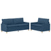 Bankstel 2 st Blauw Stof