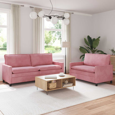Bankstel 2 st Roze Fluweel