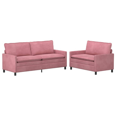 Bankstel 2 st Roze Fluweel