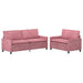 Bankstel 2 st Roze Fluweel
