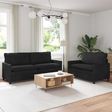 Bankstel 2 st Zwart Fluweel