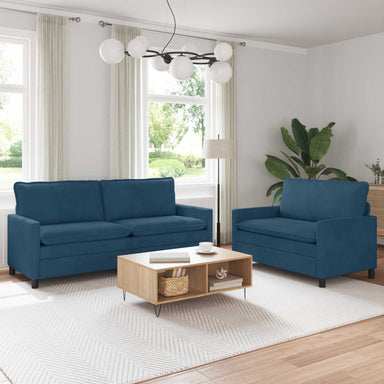 Bankstel 2 st Blauw Fluweel