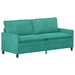 Bankstel 2 st Turquoise Fluweel