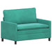 Bankstel 2 st Turquoise Fluweel